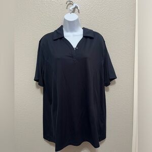 Women’s polo , brand cutter and buck , size 3X, and color black